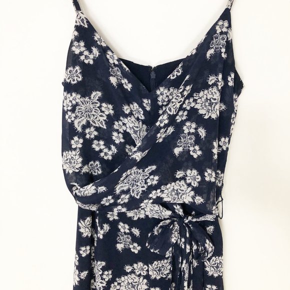 MICHAEL KORS Navy Floral Print Georgette Jumpsuit - Picture 8 of 11